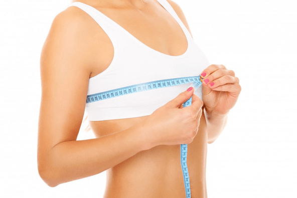 measure breast size with a centimeter